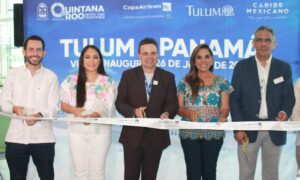 Reciben vuelo inaugural de Copa Airlines en Tulum